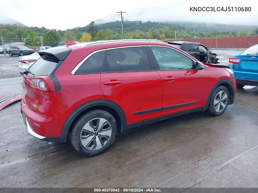 2018 Kia Niro Ex VIN: KNDCC3LC4J5110680 Lot: 40370543