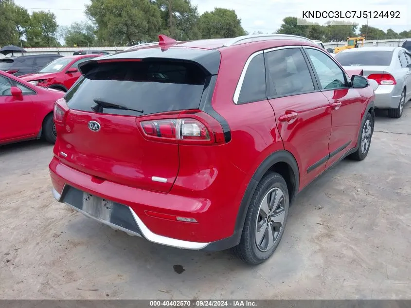 2018 Kia Niro Ex/Graphite VIN: KNDCC3LC7J5124492 Lot: 40402570