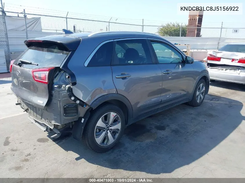 2018 Kia Niro Lx VIN: KNDCB3LC8J5156922 Lot: 40471003