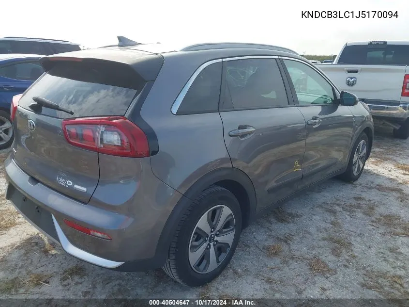 2018 Kia Niro Lx VIN: KNDCB3LC1J5170094 Lot: 40504647