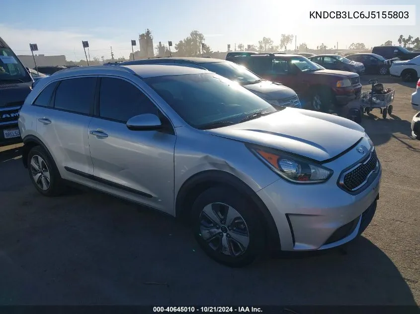 2018 Kia Niro Lx VIN: KNDCB3LC6J5155803 Lot: 40645010