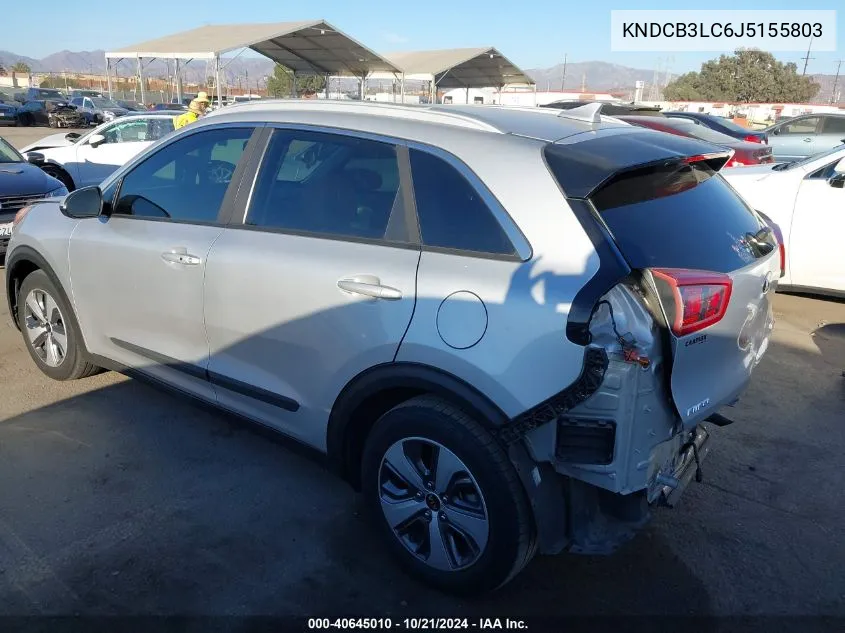 2018 Kia Niro Lx VIN: KNDCB3LC6J5155803 Lot: 40645010