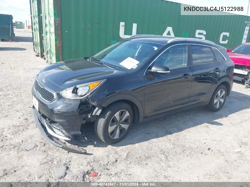 2018 Kia Niro Ex VIN: KNDCC3LC4J5122988 Lot: 40743547