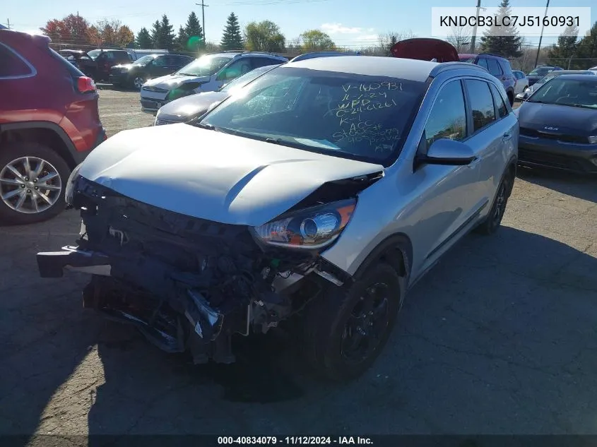 2018 Kia Niro Lx VIN: KNDCB3LC7J5160931 Lot: 40834079