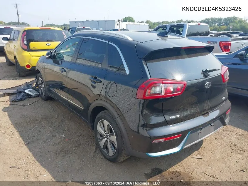 2019 Kia Niro Plug-In Hybrid VIN: KNDCD3LD4K5323426 Lot: 12097363