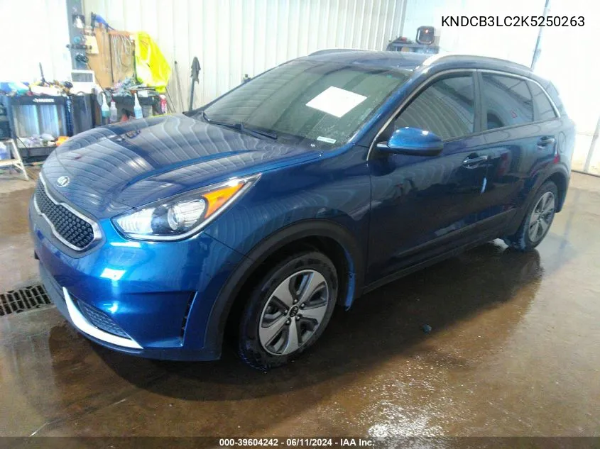 2019 Kia Niro Lx VIN: KNDCB3LC2K5250263 Lot: 39604242