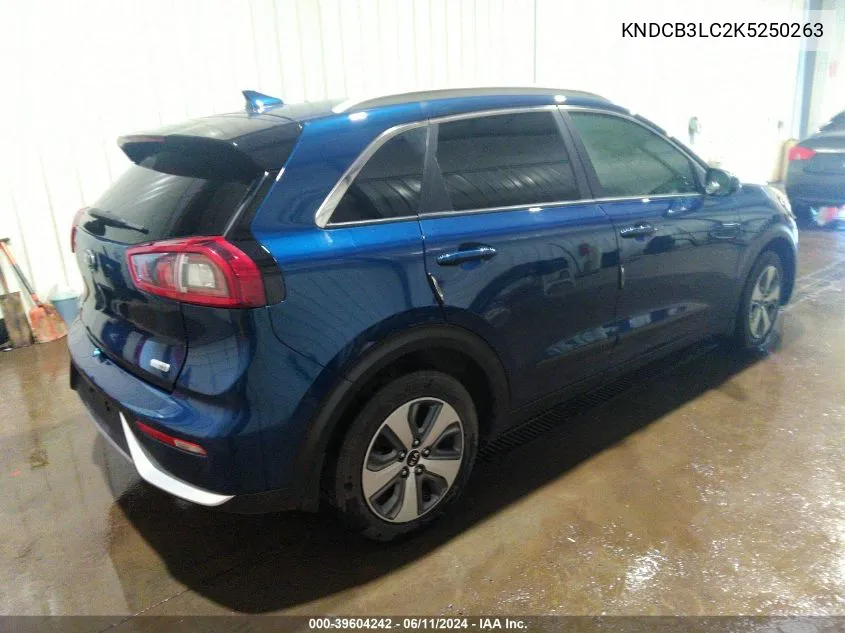 2019 Kia Niro Lx VIN: KNDCB3LC2K5250263 Lot: 39604242