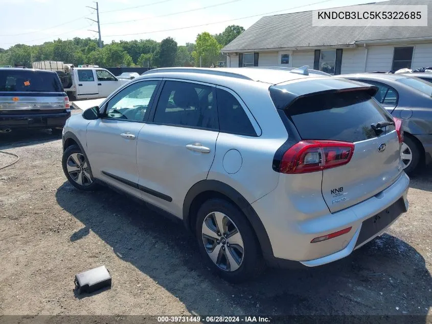 2019 Kia Niro Lx VIN: KNDCB3LC5K5322685 Lot: 39731449