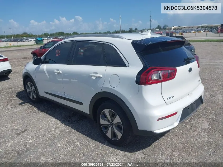 2019 Kia Niro Ex VIN: KNDCC3LC6K5304578 Lot: 39930723