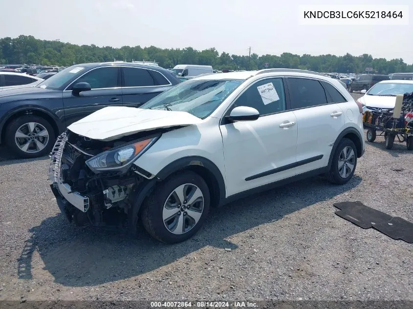 2019 Kia Niro Lx VIN: KNDCB3LC6K5218464 Lot: 40072864