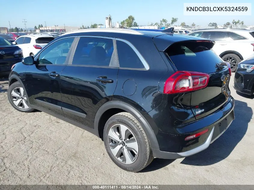 2019 Kia Niro Lx VIN: KNDCB3LCXK5324559 Lot: 40111411