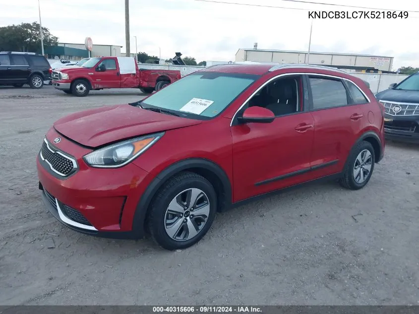 2019 Kia Niro Fe/Lx VIN: KNDCB3LC7K5218649 Lot: 40315606