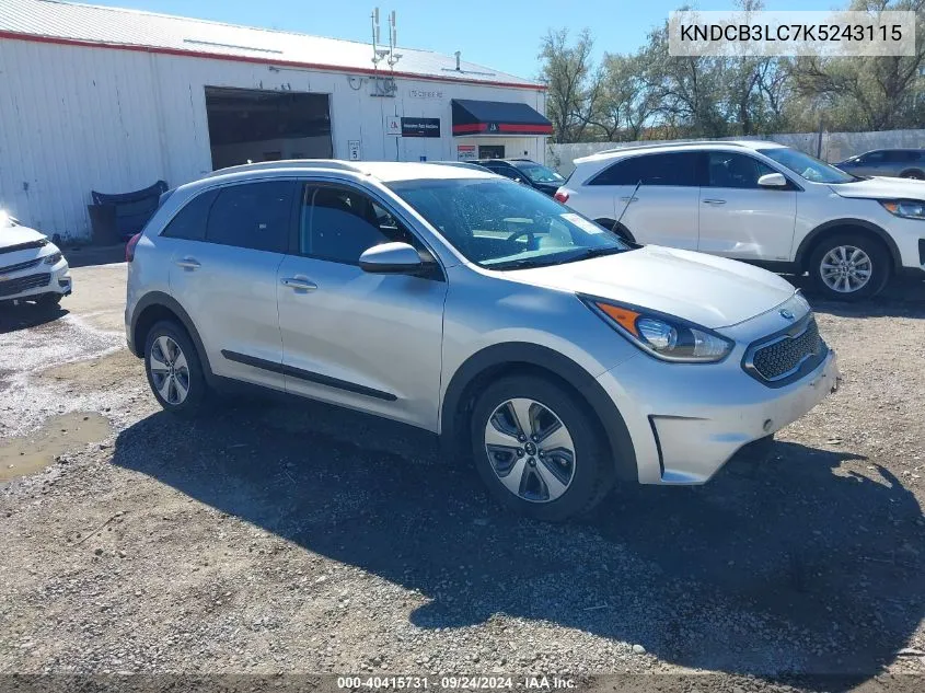 2019 Kia Niro Lx VIN: KNDCB3LC7K5243115 Lot: 40415731