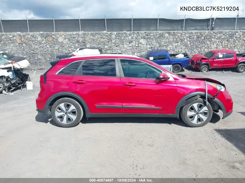 2019 Kia Niro Lx VIN: KNDCB3LC7K5219204 Lot: 40574697