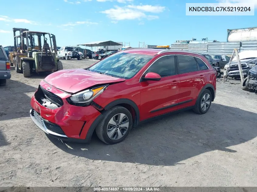 2019 Kia Niro Lx VIN: KNDCB3LC7K5219204 Lot: 40574697