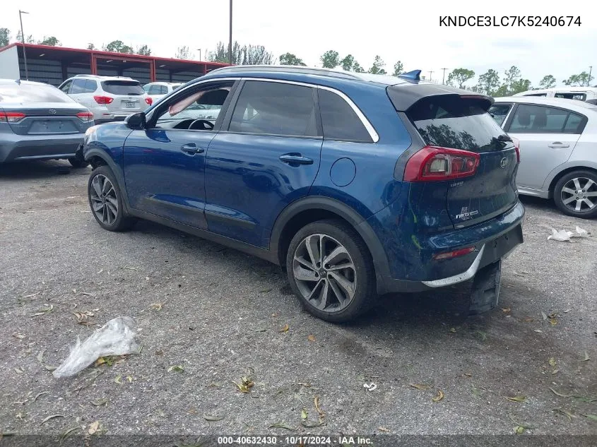 2019 Kia Niro Touring VIN: KNDCE3LC7K5240674 Lot: 40632430