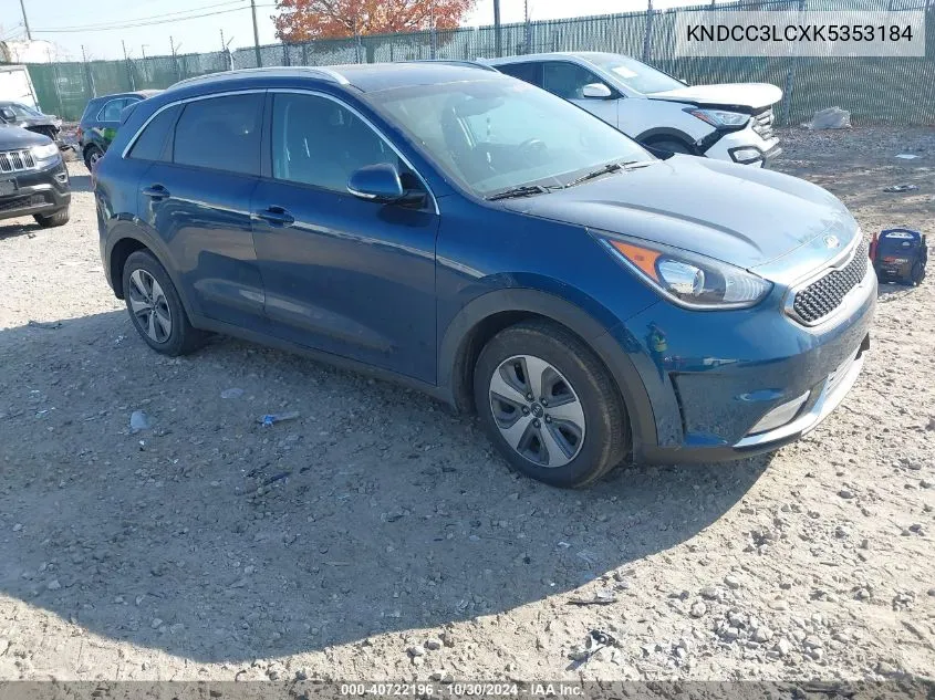 2019 Kia Niro Ex VIN: KNDCC3LCXK5353184 Lot: 40722196