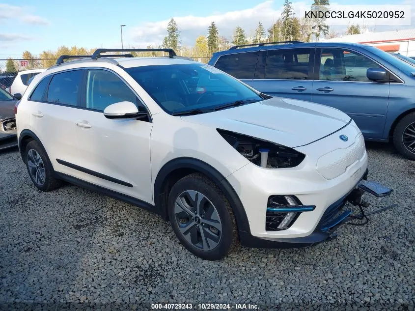 2019 Kia Niro Ev Ex VIN: KNDCC3LG4K5020952 Lot: 40729243