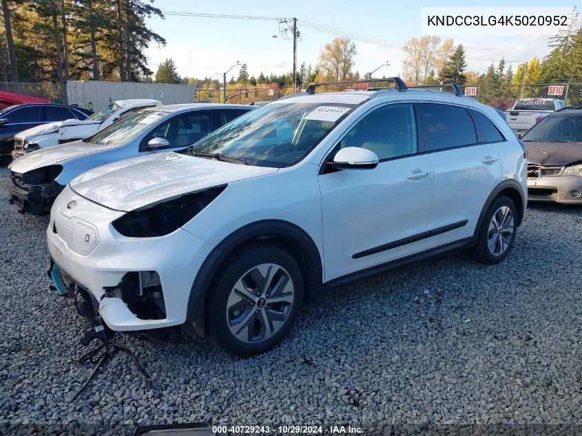 2019 Kia Niro Ev Ex VIN: KNDCC3LG4K5020952 Lot: 40729243