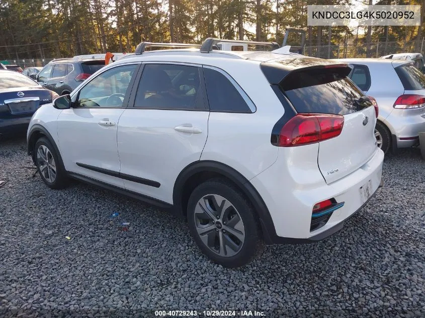 2019 Kia Niro Ev Ex VIN: KNDCC3LG4K5020952 Lot: 40729243