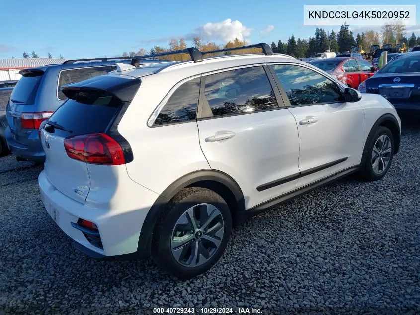 2019 Kia Niro Ev Ex VIN: KNDCC3LG4K5020952 Lot: 40729243