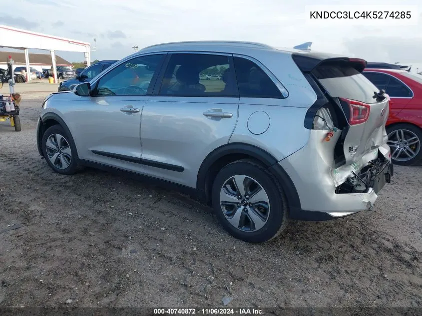 2019 Kia Niro Ex VIN: KNDCC3LC4K5274285 Lot: 40740872