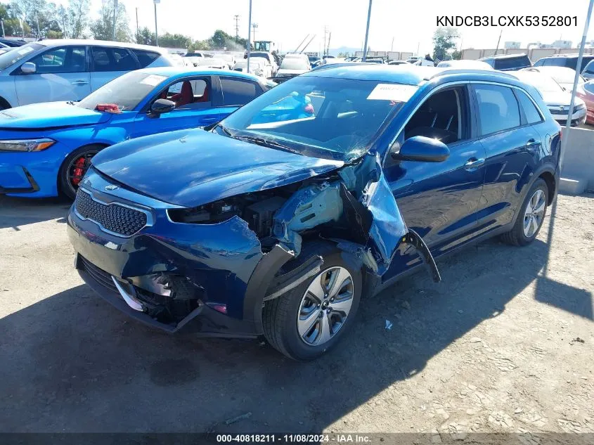 2019 Kia Niro Lx VIN: KNDCB3LCXK5352801 Lot: 40818211