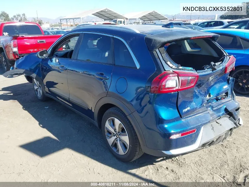 2019 Kia Niro Lx VIN: KNDCB3LCXK5352801 Lot: 40818211