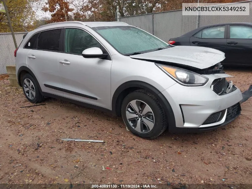 2019 Kia Niro Lx VIN: KNDCB3LCXK5349252 Lot: 40891130