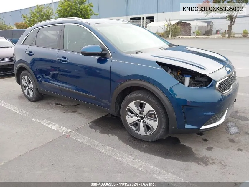 2019 Kia Niro Lx VIN: KNDCB3LCXK5335092 Lot: 40906955