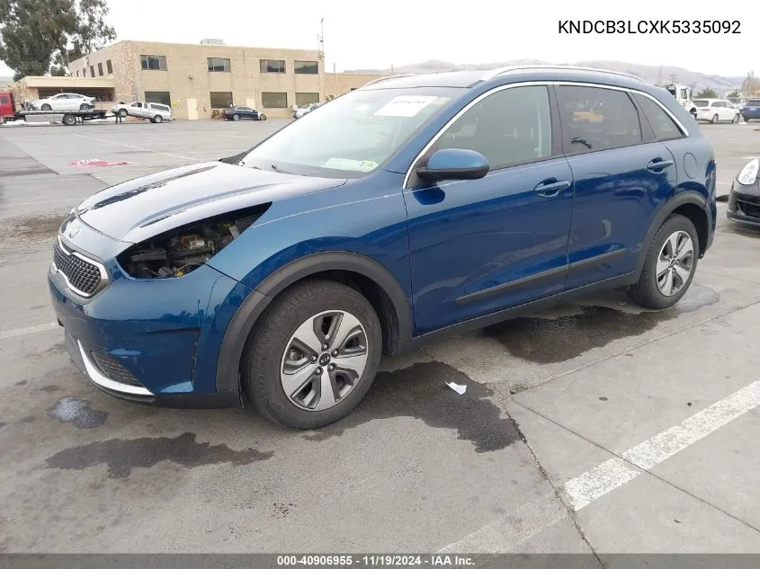 2019 Kia Niro Lx VIN: KNDCB3LCXK5335092 Lot: 40906955