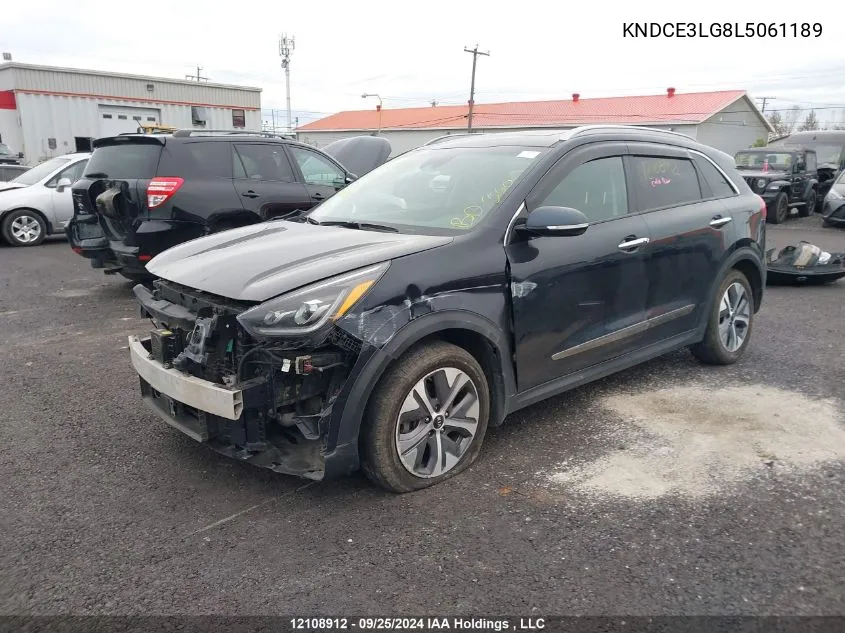 2020 Kia Niro Ev VIN: KNDCE3LG8L5061189 Lot: 12108912