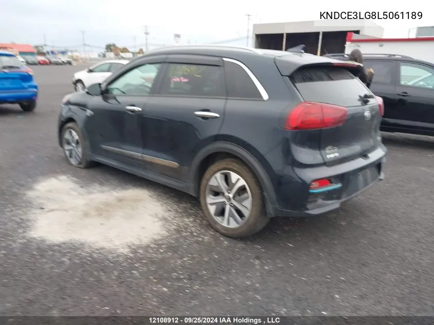 2020 Kia Niro Ev VIN: KNDCE3LG8L5061189 Lot: 12108912