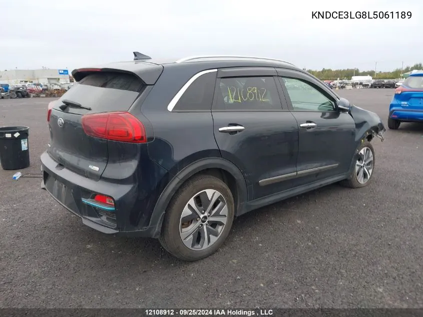 2020 Kia Niro Ev VIN: KNDCE3LG8L5061189 Lot: 12108912