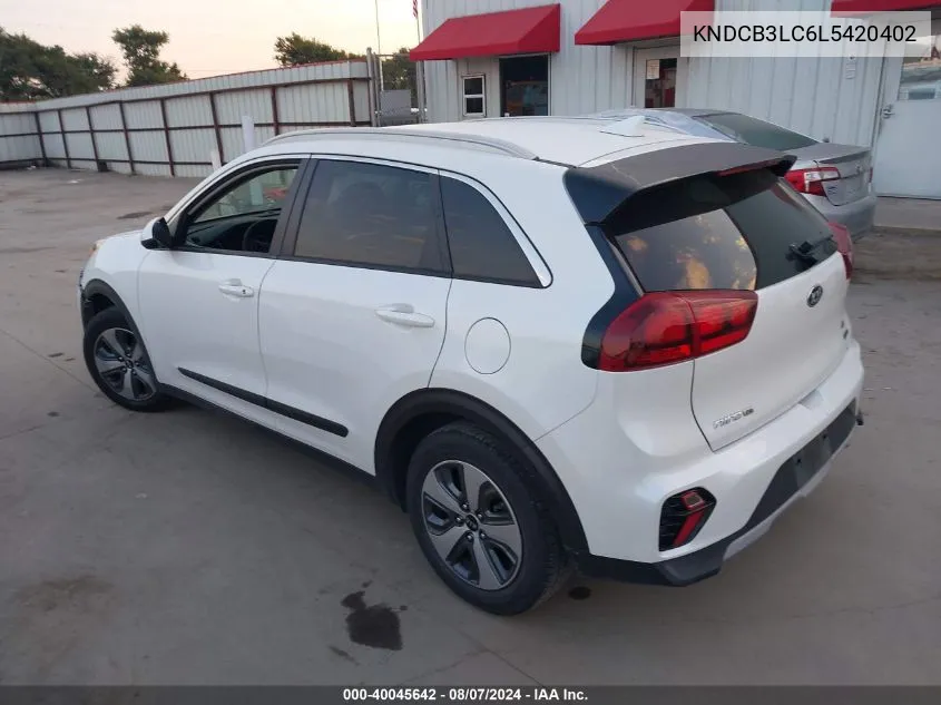 2020 Kia Niro Lx VIN: KNDCB3LC6L5420402 Lot: 40045642