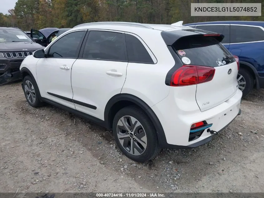 2020 Kia Niro Ev Ex Premium VIN: KNDCE3LG1L5074852 Lot: 40724416