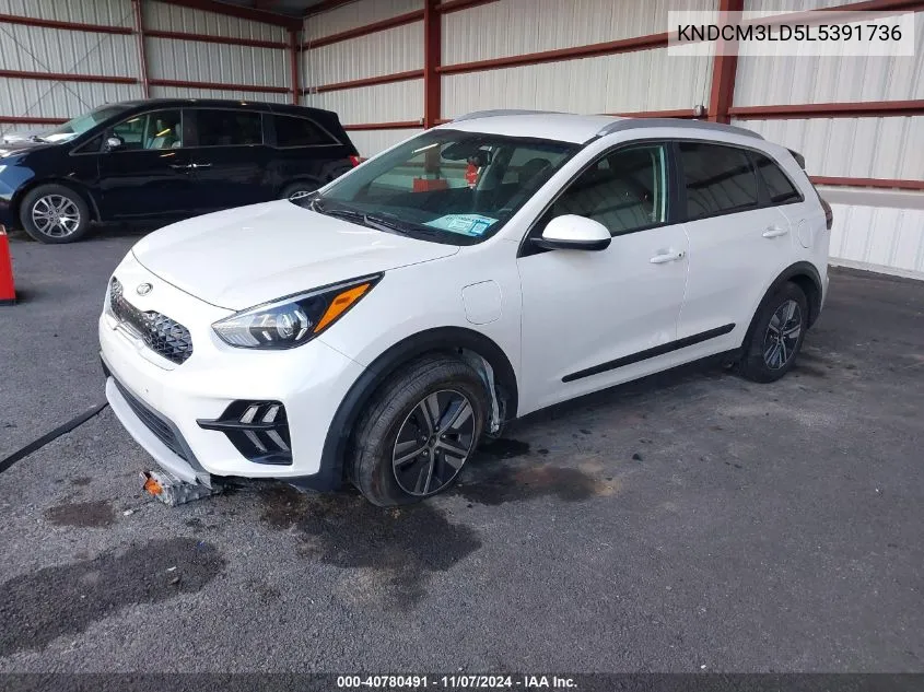 2020 Kia Niro Plug-In Hybrid Lxs VIN: KNDCM3LD5L5391736 Lot: 40780491