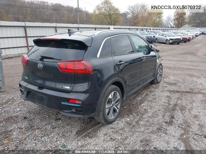 2020 Kia Niro Ev Ex VIN: KNDCC3LGXL5070322 Lot: 40854289