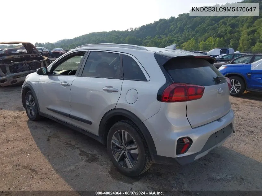 2021 Kia Niro Lxs VIN: KNDCB3LC9M5470647 Lot: 40024364