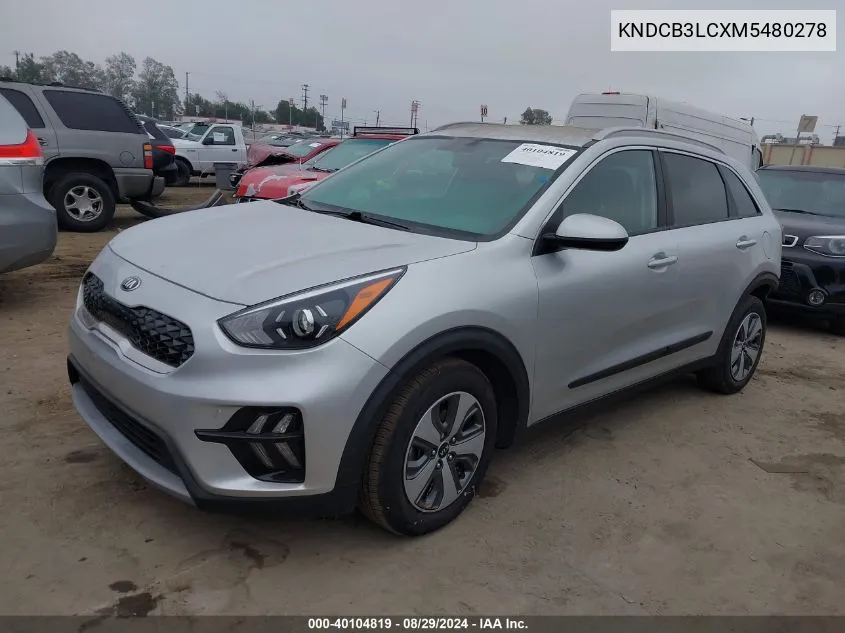 KNDCB3LCXM5480278 2021 Kia Niro Lx