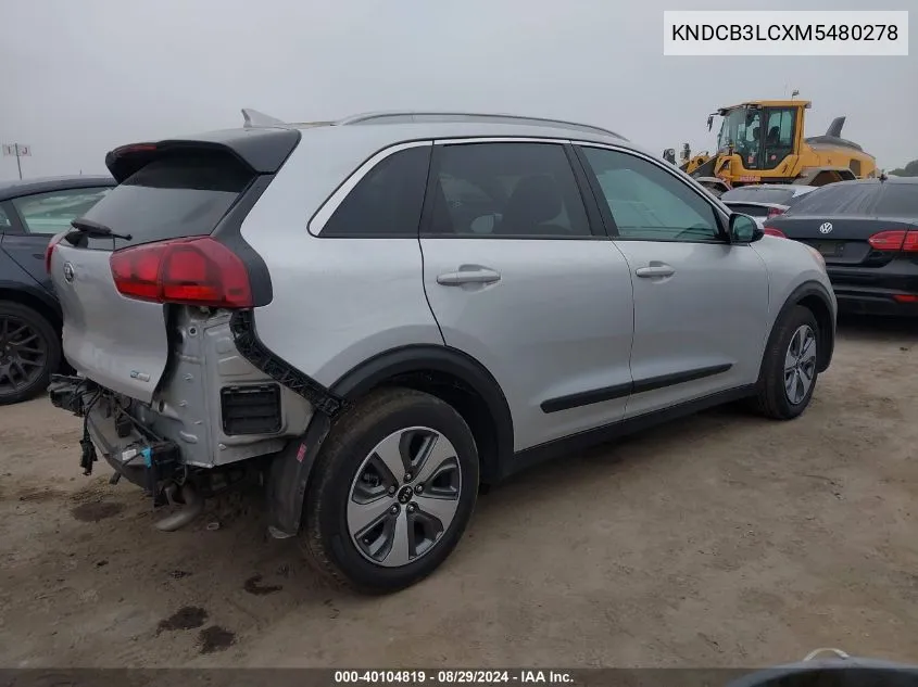 2021 Kia Niro Lx VIN: KNDCB3LCXM5480278 Lot: 40104819