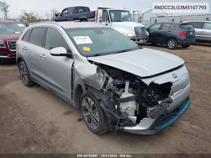 2021 Kia Niro Ev Ex VIN: KNDCC3LG3M5107793 Lot: 40753667