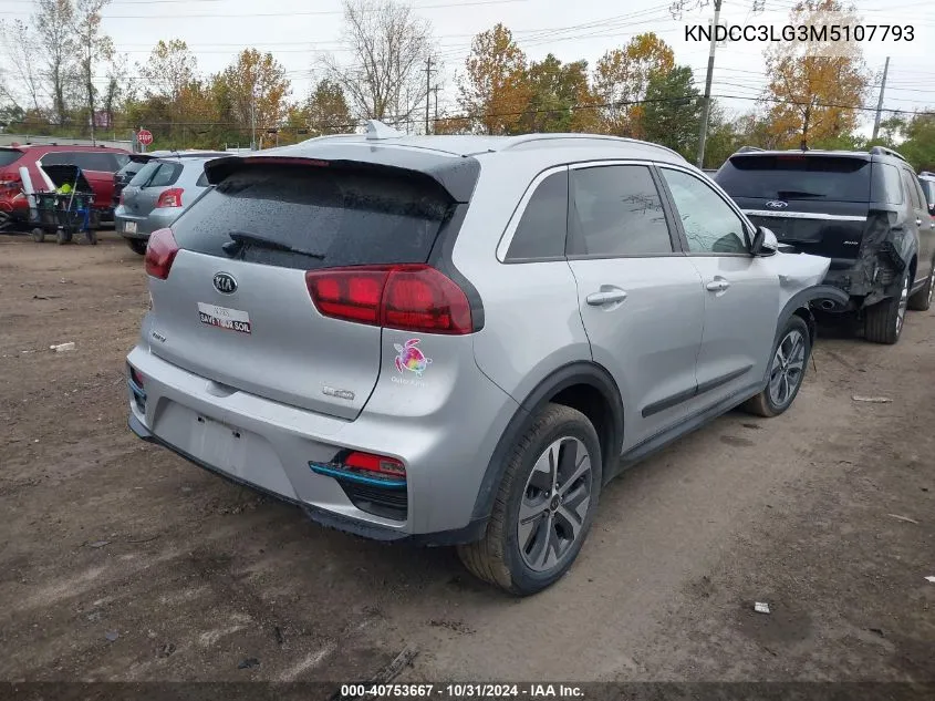 2021 Kia Niro Ev Ex VIN: KNDCC3LG3M5107793 Lot: 40753667