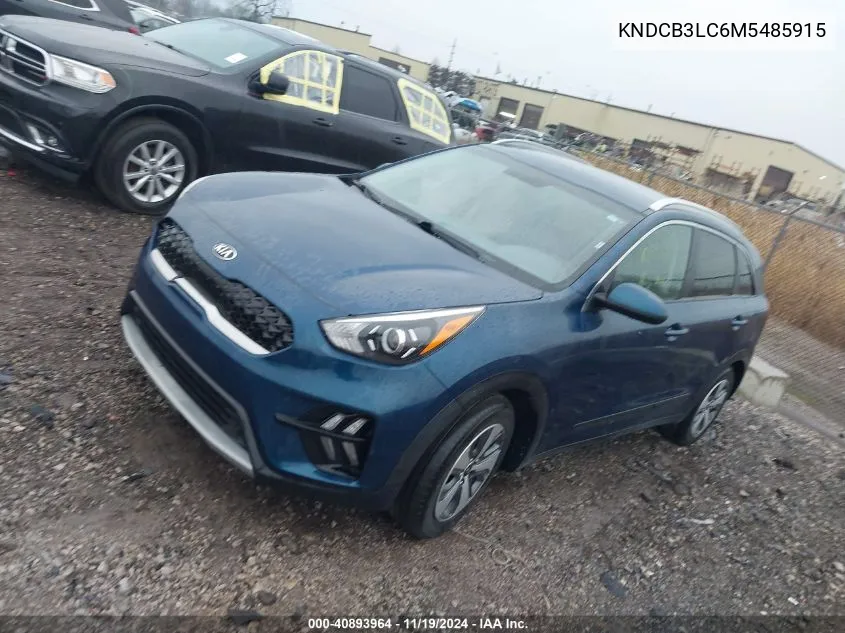 2021 Kia Niro Lx VIN: KNDCB3LC6M5485915 Lot: 40893964