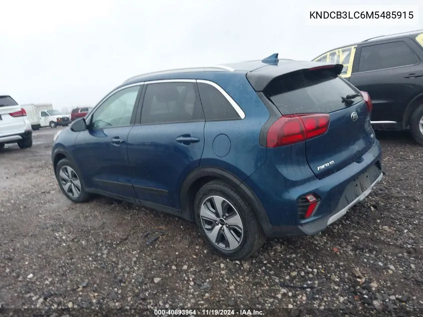 2021 Kia Niro Lx VIN: KNDCB3LC6M5485915 Lot: 40893964