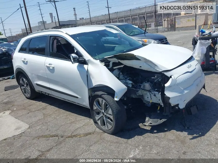 2022 Kia Niro Ev S VIN: KNDCC3LG3N5159314 Lot: 39529635