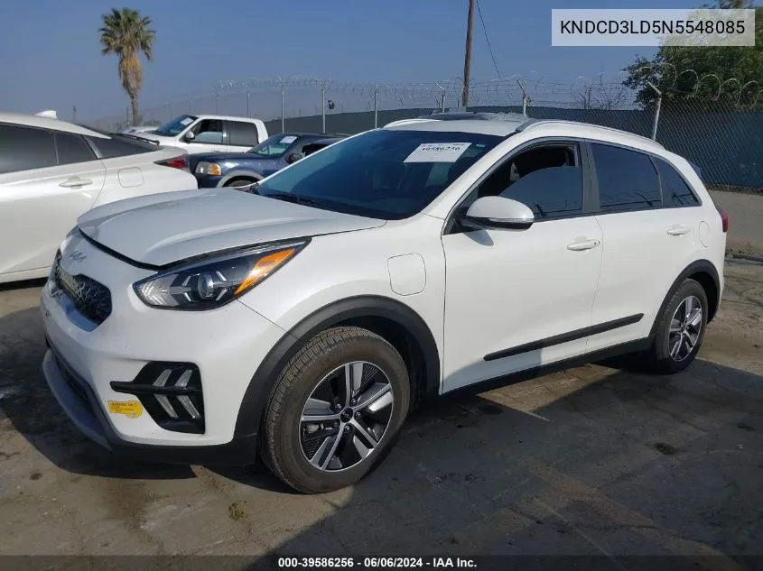 2022 Kia Niro Plug-In Hybrid Ex VIN: KNDCD3LD5N5548085 Lot: 39586256