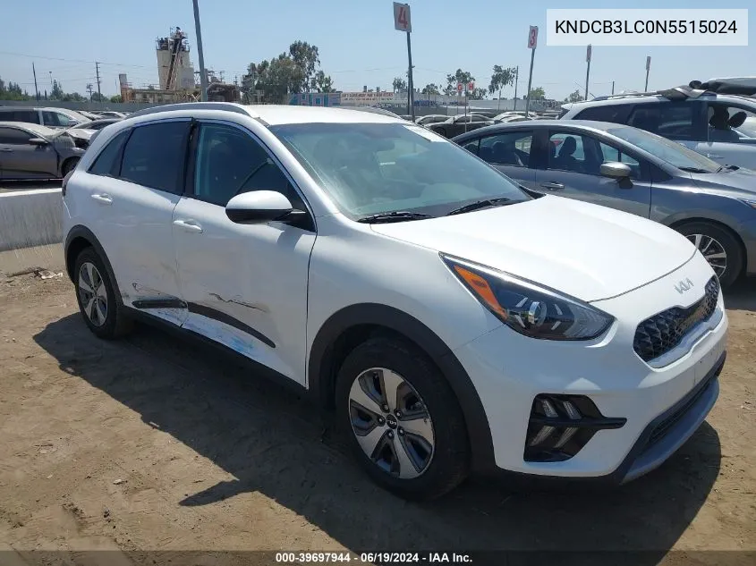 KNDCB3LC0N5515024 2022 Kia Niro Lx