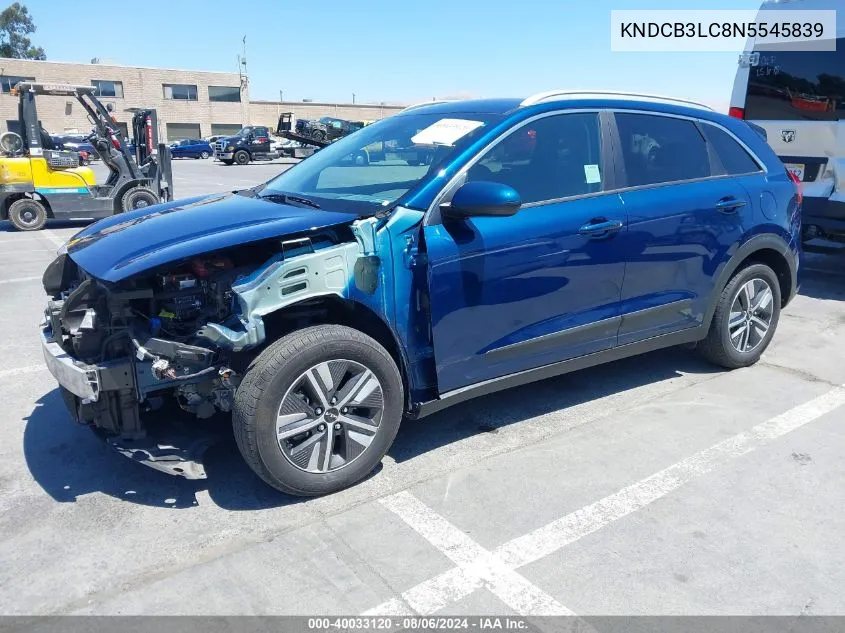 KNDCB3LC8N5545839 2022 Kia Niro Lxs