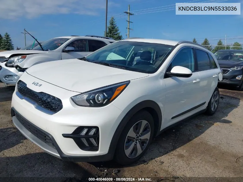 2022 Kia Niro Lx VIN: KNDCB3LC9N5533036 Lot: 40046009